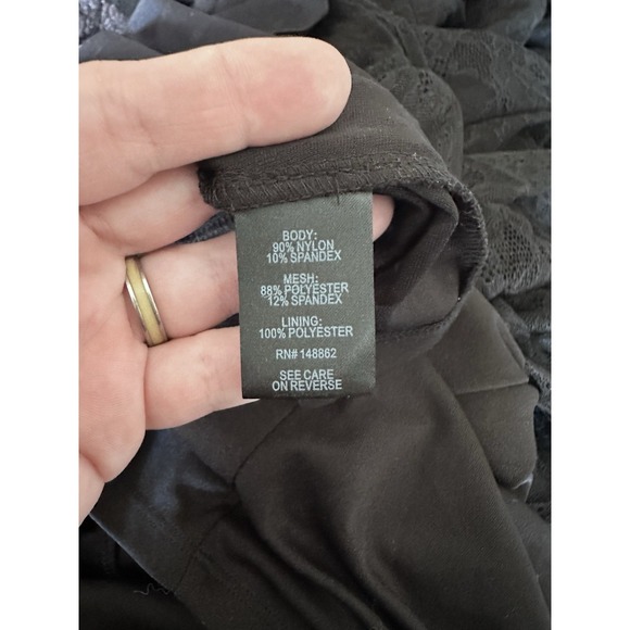 Torrid Womens Black Mesh Lace Gown Size 14 NWT Whimsigoth Prom Formal Grunge - Picture 9 of 11